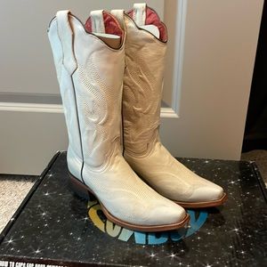 Planet Cowboy Off White Cowgirl Boots, Size 7.5